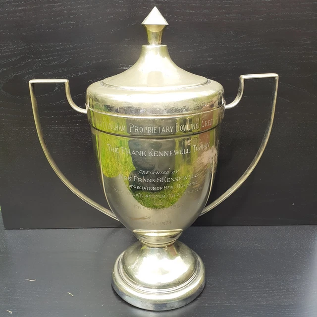 🏆AMAZING Antique VINTAGE Silver trophy , EPNS Plated 1967
