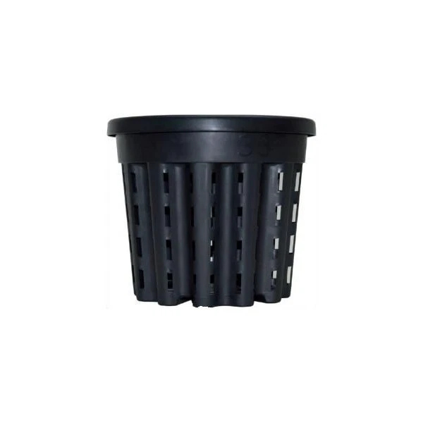 10 Vasi Quadrati In Plastica Nera 7x7x18 Cm, Antispiralizzante, Made In Italy, BAMAPLAST.