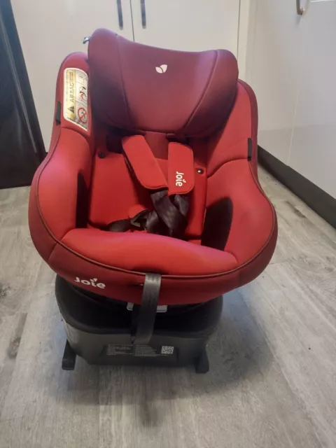 Joie 360 Spin Car Seat With Isofix Base In Red Inc Newborn Inserts