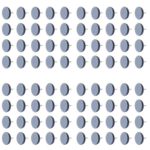 80Pcs 25mm Chair Gliders Furniture Sliders PTFE Easy Moving Pads Round with L7A6