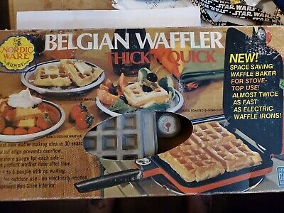 VtG Nordic Ware Belgian Waffler 15030 Stove Top Waffle Iron in Box Camping Nice