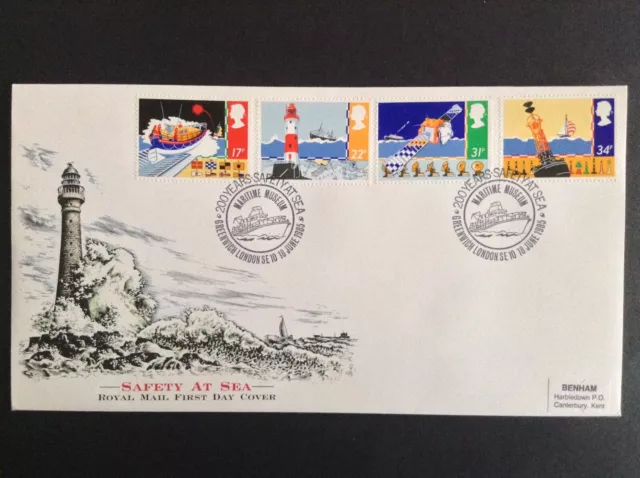 GB 1985 Safety at Sea Set on Unaddressed First Day Cover - Maritime Museum S/H/S