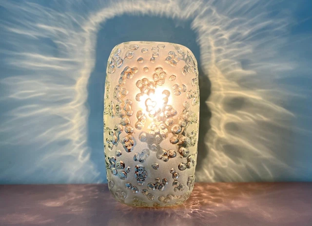 Vintage Retro Textured Glass Soviet Wall Lamp Lights USSR Pebbled Shades 1970s
