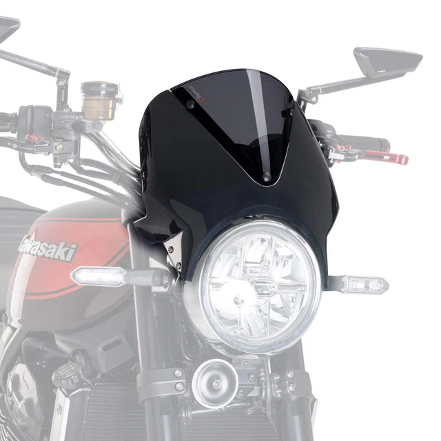 Pare-brise Puig Vision Noir Pour Honda Hornet 900/600 - Polycarbonate 3mm, Hauteur 33 Cm, Meilleure Protection Vent