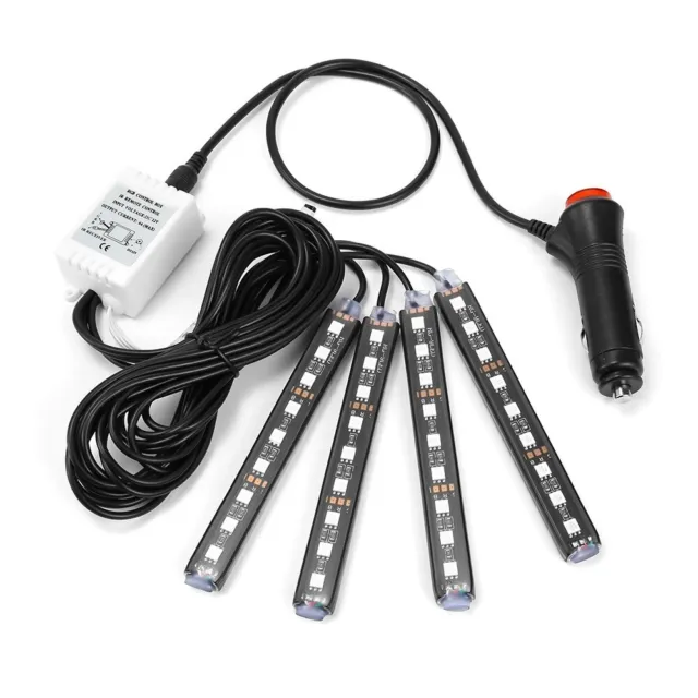 LED RGB Voiture Lumineuse Eclairage Int��rieur ��clairage D'Ambiance Kit 12V