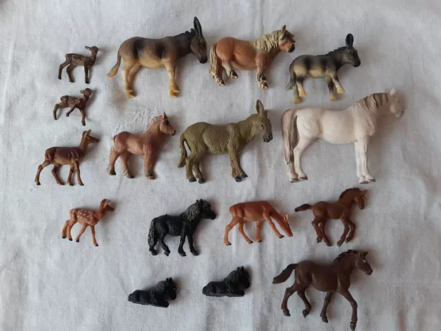 Konvolu 13 Tiere aus DDR Produktion + 3 Schleich Pferde