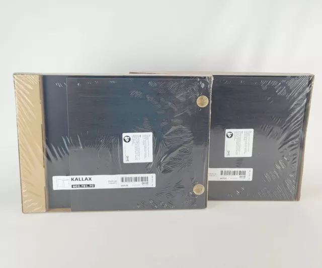 (Lot of 2) Ikea KALLAX Insert w/ Door Black-Brown fits Expedit Models New 13x13"