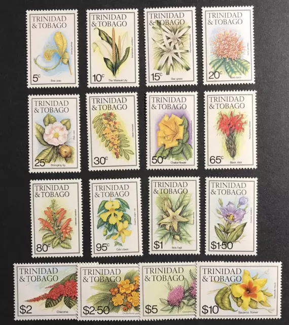 Trinidad And Tobago 1983 Flowers Set MM