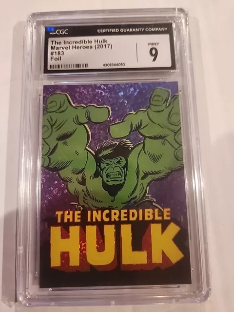 2017 Panini Marvel Heroes The Incredible Hulk #183 Foil Cgc 10 Gem