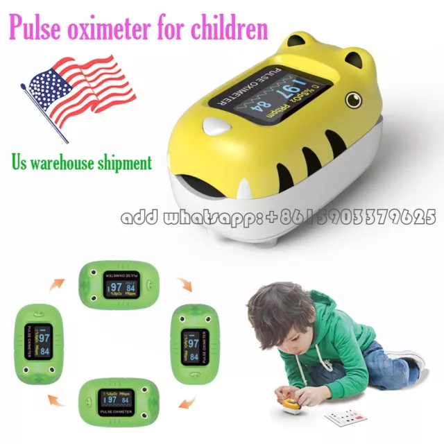 Kid Pediatric Child Pulse Oximeter Finger Blood Oxygen Saturation Monitor USA