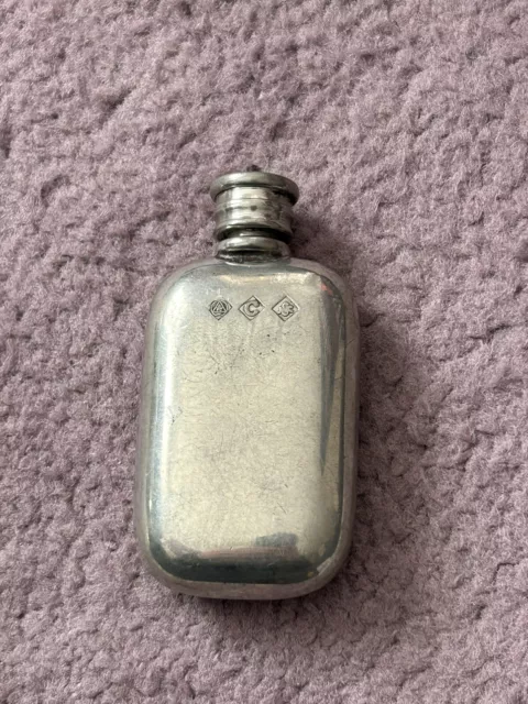 Vintage pewter hip flask