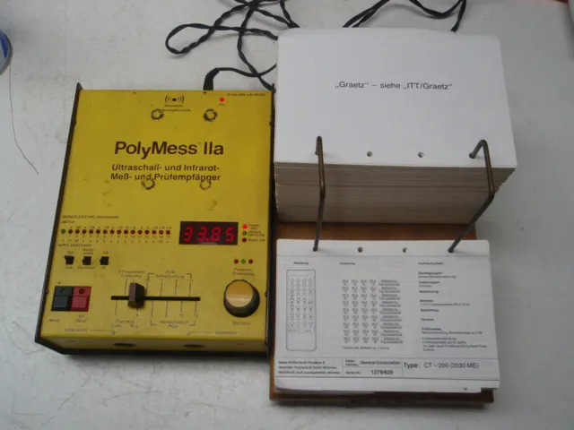 Polymess IIa 1279/A02 Ultraschall Infrarot Messgerät Prüfempfänger Fernbedienung