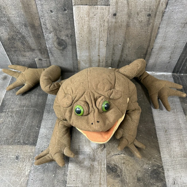 FOLKMANIS FOLKTAILS FULL Body Hand Puppet Toad Frog Olive Green Large