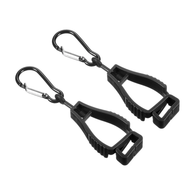 Guanto Protezione,2pz Guanti Afferra Cattura Evita Perdita Gancio Clips,Nero