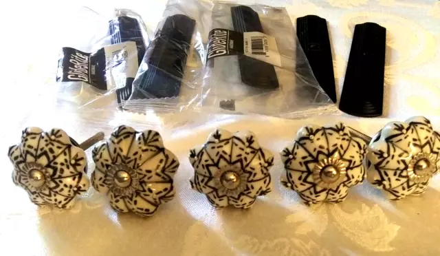 Vintage Ceramic Drawer Dresser Pull Knobs Cabinet Pull Knobs Set of 5