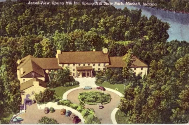 Aerial View Spring Mill State Park Inn Mitchell In 1947