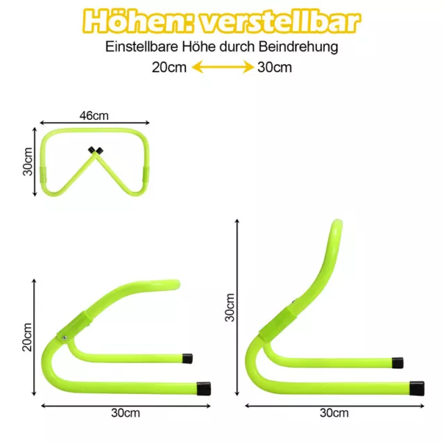 Agility Training Koordinationsleiter Markierungshütchen Fußball Hürden Set 3