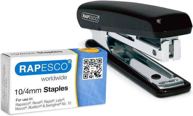Rapesco PSE000AS Pocket Stapler with 1000 x 10/4 mm Staples, 12 Sheet Capacity,