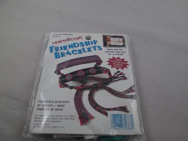 Kit de pulseras de amistad 1996 Dimensions All That Jazz conjunto de 2 puntas de trenzado