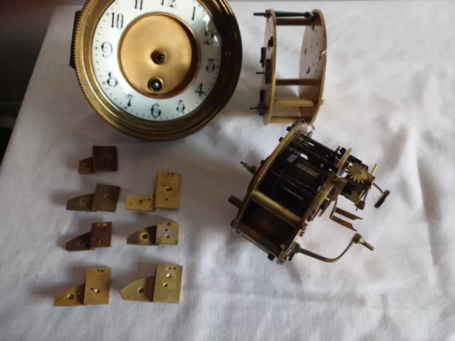 Antique French Clock  Movements & Parts For Spares Or Repairs Only.