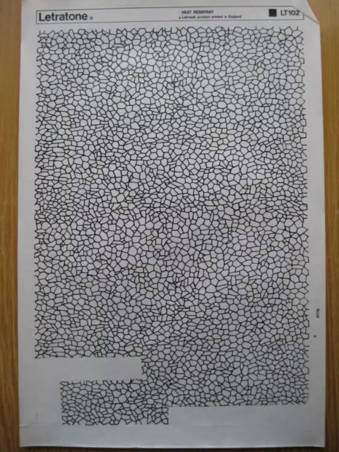 1 x Letraset Letratone  Sheet LT 102   (bb)