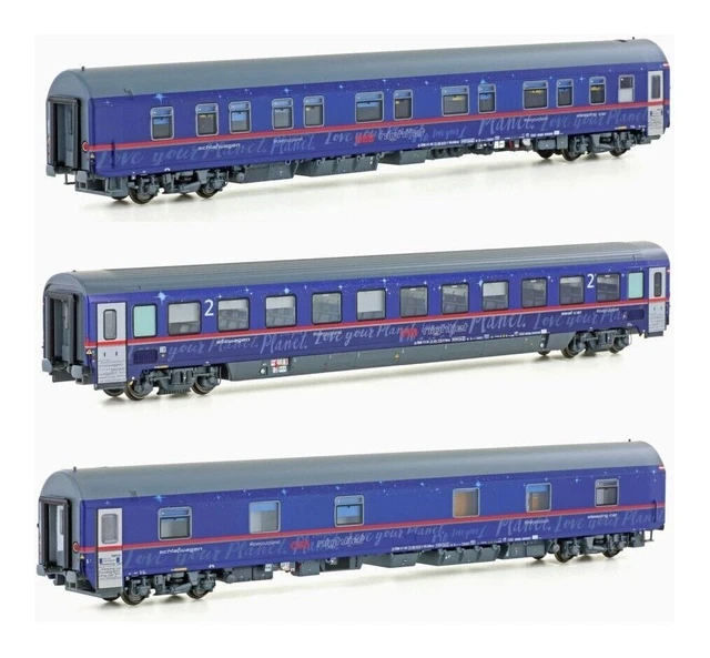 LS MODELS PI9719 set di 3 carrozze Nightjet OBB 