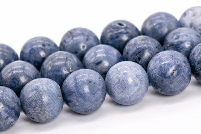 Genuine Natural Blue Coral Beads Grade AAA Round Loose Beads 4/6/8/10/11-12MM
