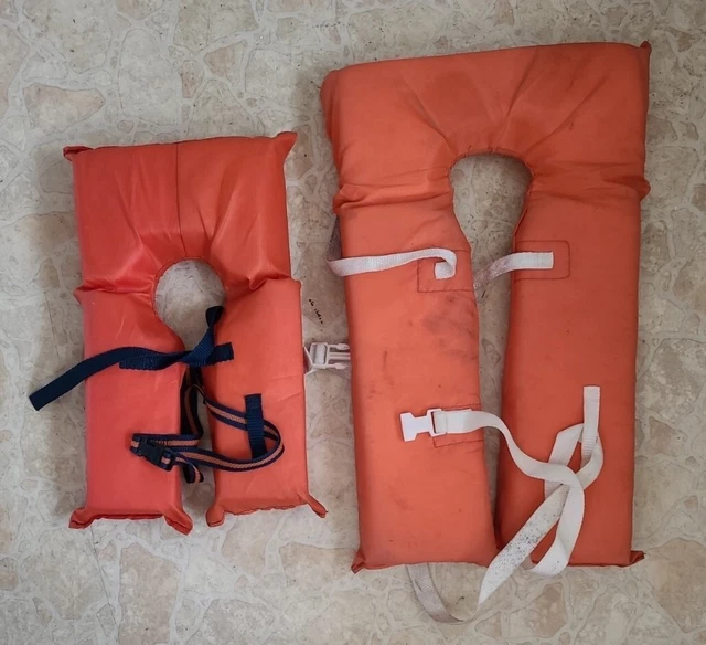 VINTAGE 1970S ADULT & Child Type II AF300 Buoyant Life Vest Preserver