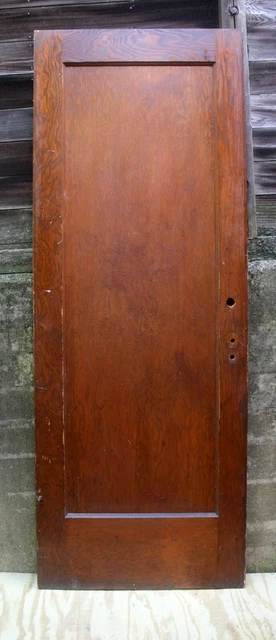 30"x79.5" Antique Vintage Reclaimed Solid Wood Wooden Interior Door Single Panel