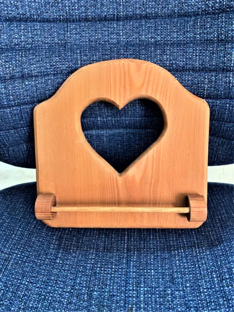 Unpainted Wooden Towel Rack with Cut Out Heart - Craft, Folk Art