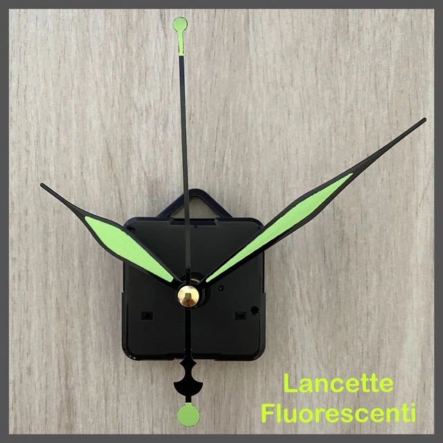 MECCANISMO PER OROLOGIO Meccanismi Da Parete Muro Lancette Luminose EUR  4,99 - PicClick IT