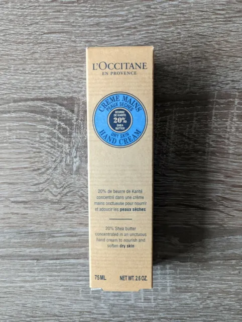 L'OCCITANE en Provence 20% Shea Butter Dry Skin Hand Cream 2.6 oz / 75ml in Box