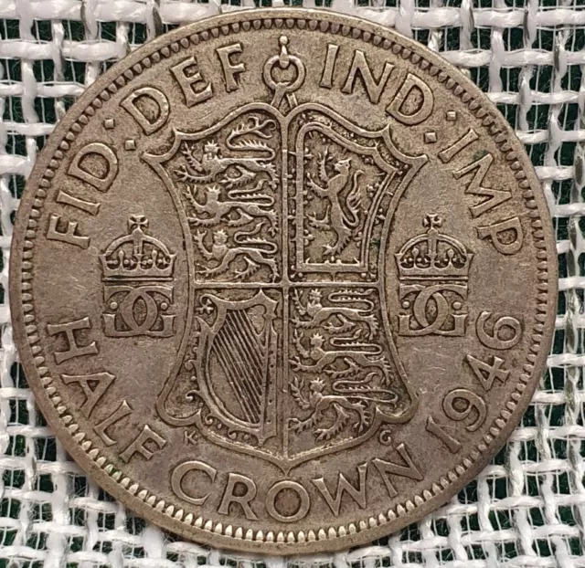 1946 George VI Silver Half Crown Coin