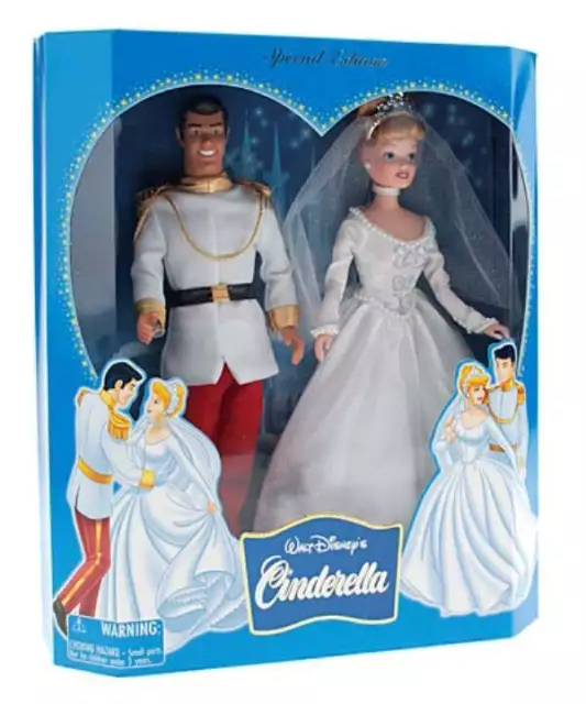 Disney Store Special Edition 11.5" Dolls Cinderella and Prince Wedding Set NIB