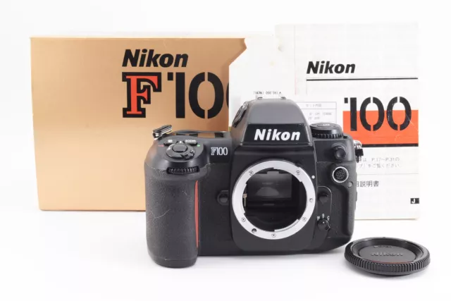 [ Mint en Caja ] No Pegajoso Nikon F100 Negro Cuerpo 35mm SLR Film Cámara De