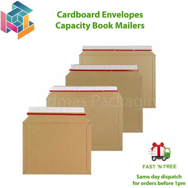CARDBOARD ENVELOPES CAPACITY Book Mailers Royal Mail PIP Large Letter