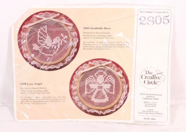 Kit de Colección Creative Circle 2805 Simbólico Paloma Encaje Red Darning