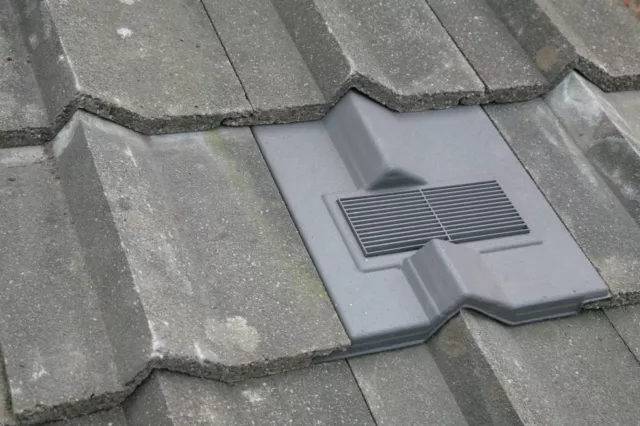 Roof Tile Vent for Redland Delta | 5 Colours | Optional Flexi Pipe + Adaptor