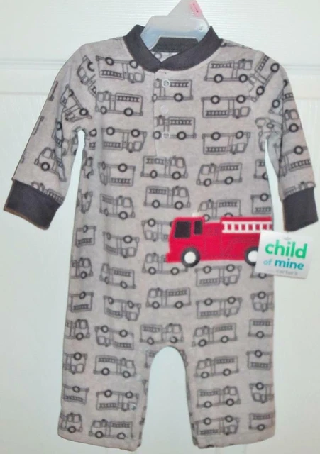 Carter's Child of Mine Infant Boys Soft Fleece Romper Size 0-3 months    NEW