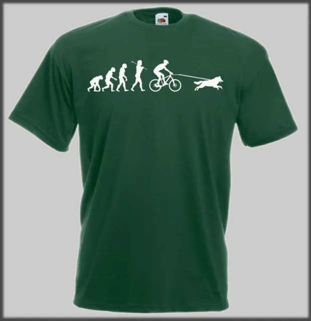 Sled Dog Spirit T Shirt Evolution Bikejoring Bike Jor Dog Huskies With Gift Bag