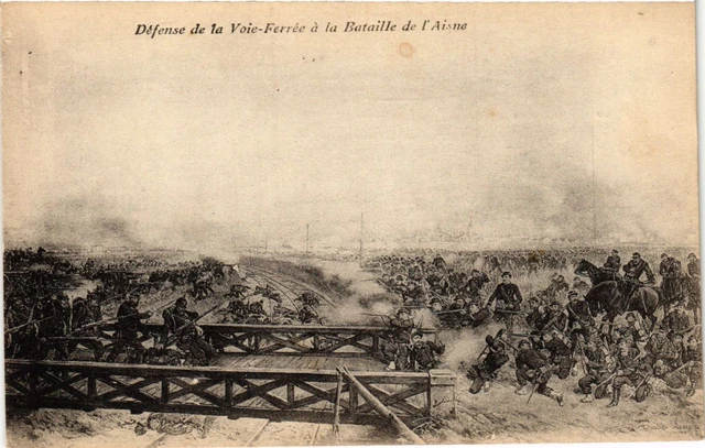 CPA AK Military - Defense of the Railway to the Battle of the Aisne (698189)