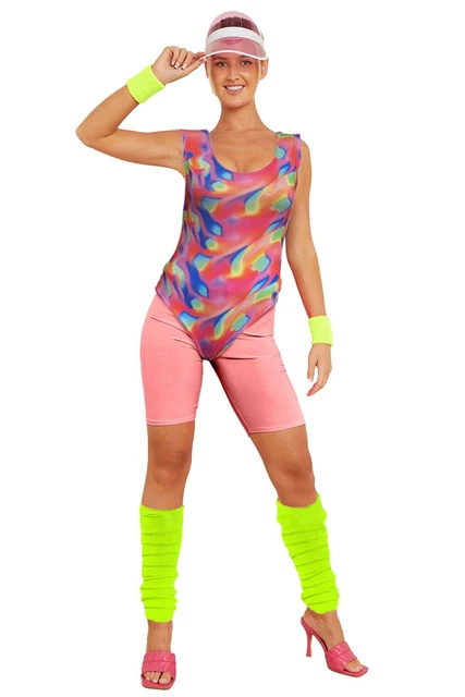 LADIES RETRO SPORTSWEAR Outfit Womes 90s Carnival Fancy Dress Party Outfit  LOT 6.69 - PicClick UK