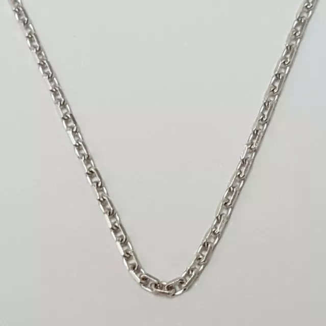 Femmes & Adolescent Or Ancre Collier 585 or Blanc 45 CM Massif Chain Collier
