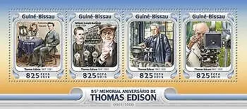 2016 Guinea-Bissau. Thomas Edison. Y&T Code: 6430-6433.  Michel Code: 8479-8482