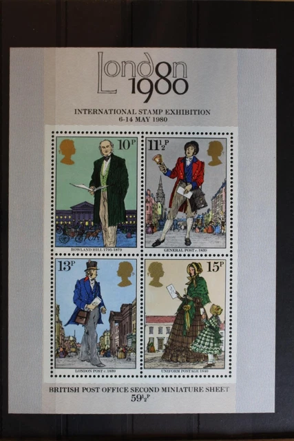 Großbritannien Block 2 mit 804-807 postfrisch Briefmarkenausstellung #RR494