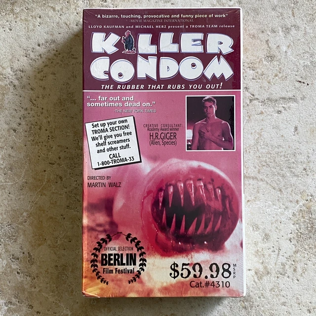 KILLER CONDOM VHS / Troma Video Promo Screener / Factory Sealed / Cult