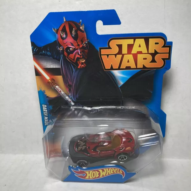 Star Wars Hotwheels Darth Maul Sith Warrior coche deportivo fundido a presión 2014 Mattel