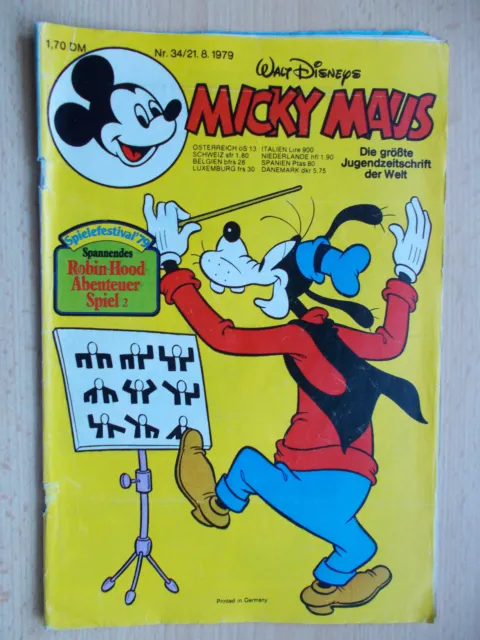 Comics, Hefte, Micky Maus, Nr. 34  / Jahrg.1979,  Walt Disneys,