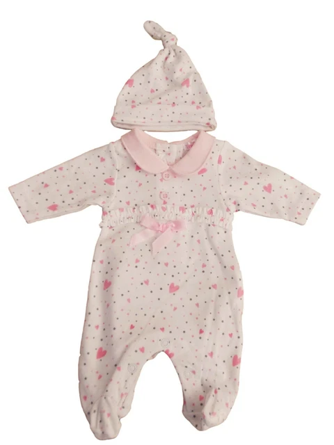 Nuovo con Etichetta Piccolo Prematuro Preemie Baby Ragazze Tutina Grow &