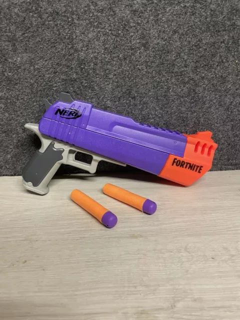 NERF Fortnite HC-E Hand Cannon Desert Eagle Purple Pistol Blaster